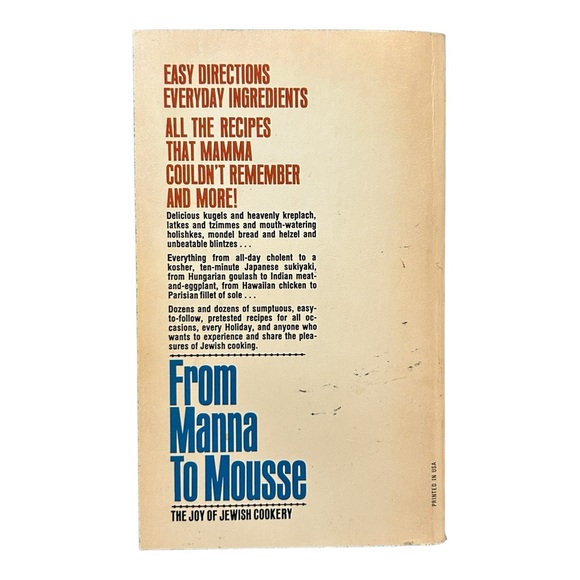 Vintage Manna to Mousse Jewish Cookbook PB 1975 Printing Sisterhood Cong Beth El - Picture 8 of 16